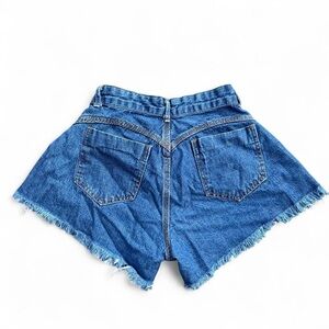 Vintage Milena Moda Jeans Brazilian High Rise Flare Mini Shorts
